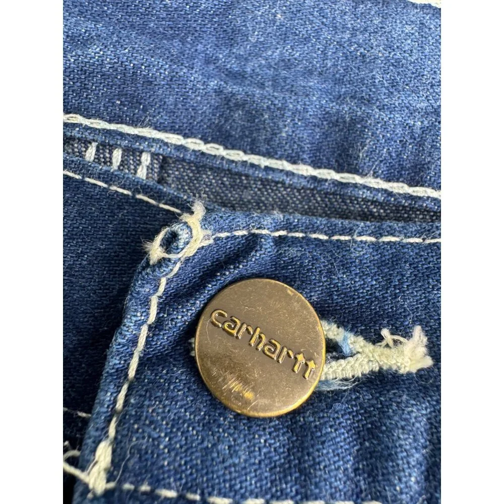 Carhartt Men Dungaree Fit Work Uniform Denim Jeans 29X30 - Picture 6 of 7